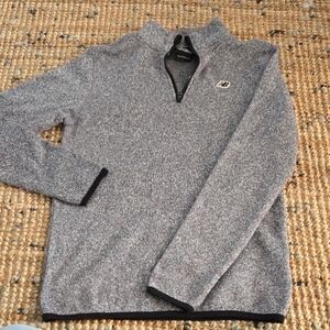 New Balance Kids Gray Quarter-Zip Sweater